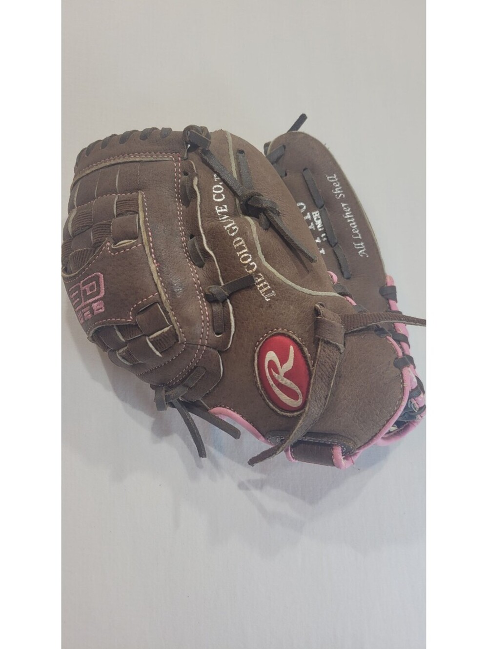 Rawlings Women's Fastpitch Softball Glove - Brown and Pink, Size 11.5"